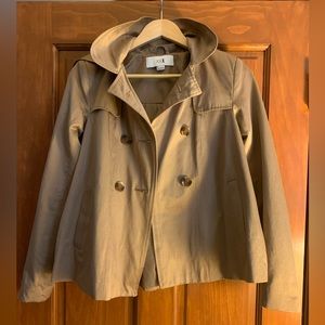 Like New XXI crop hooded pea coat